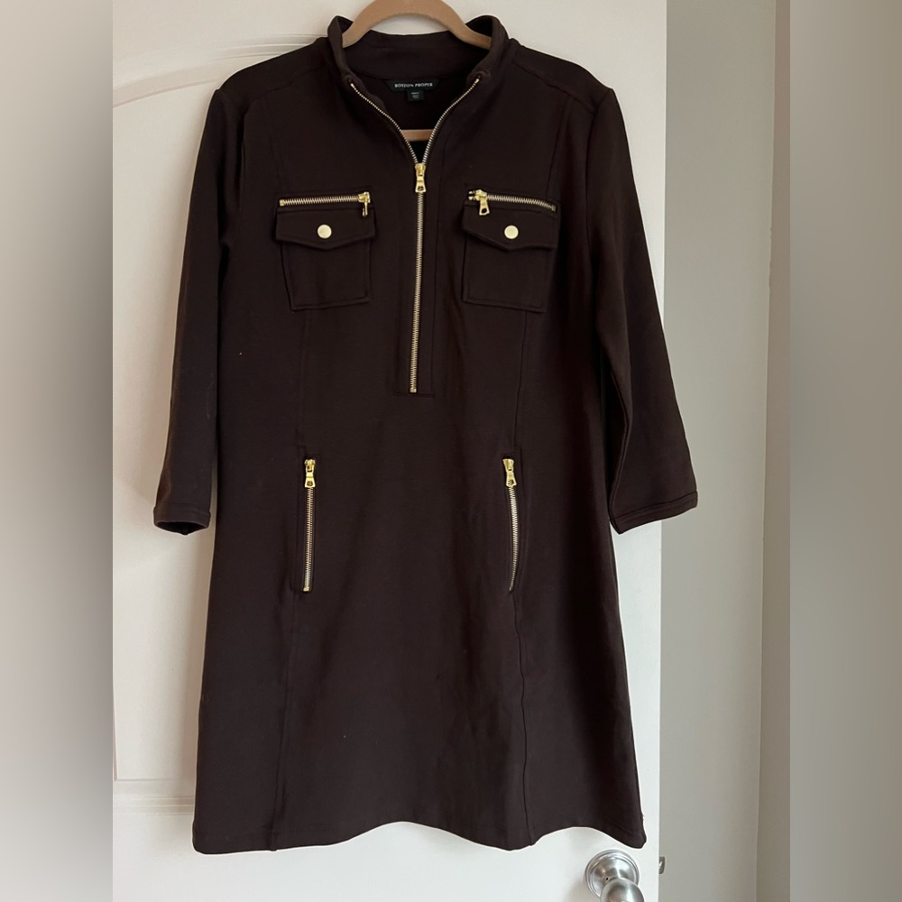 Mini dress casual brown Large